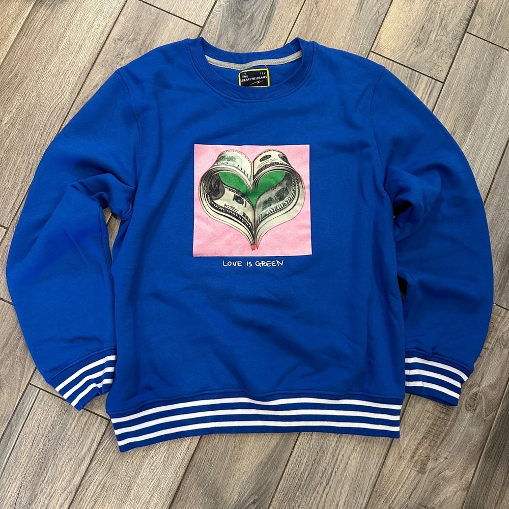 Vintage Bear The Beams Men’s Blue Crewneck Sweatshirt 2XL